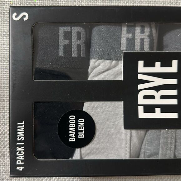 FRYE SβBlack White Gray Fly Front Bamboo Blend Boxer Briefs Pack of 4 - Picture 7 of 11